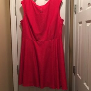 Red Dress with keyhole neck line